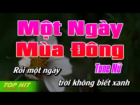 Một Ngày Mùa Đông Karaoke Tone Nữ Dm | Beat Phối Mới Chuẩn SlowPop | TOP HIT KARAOKE