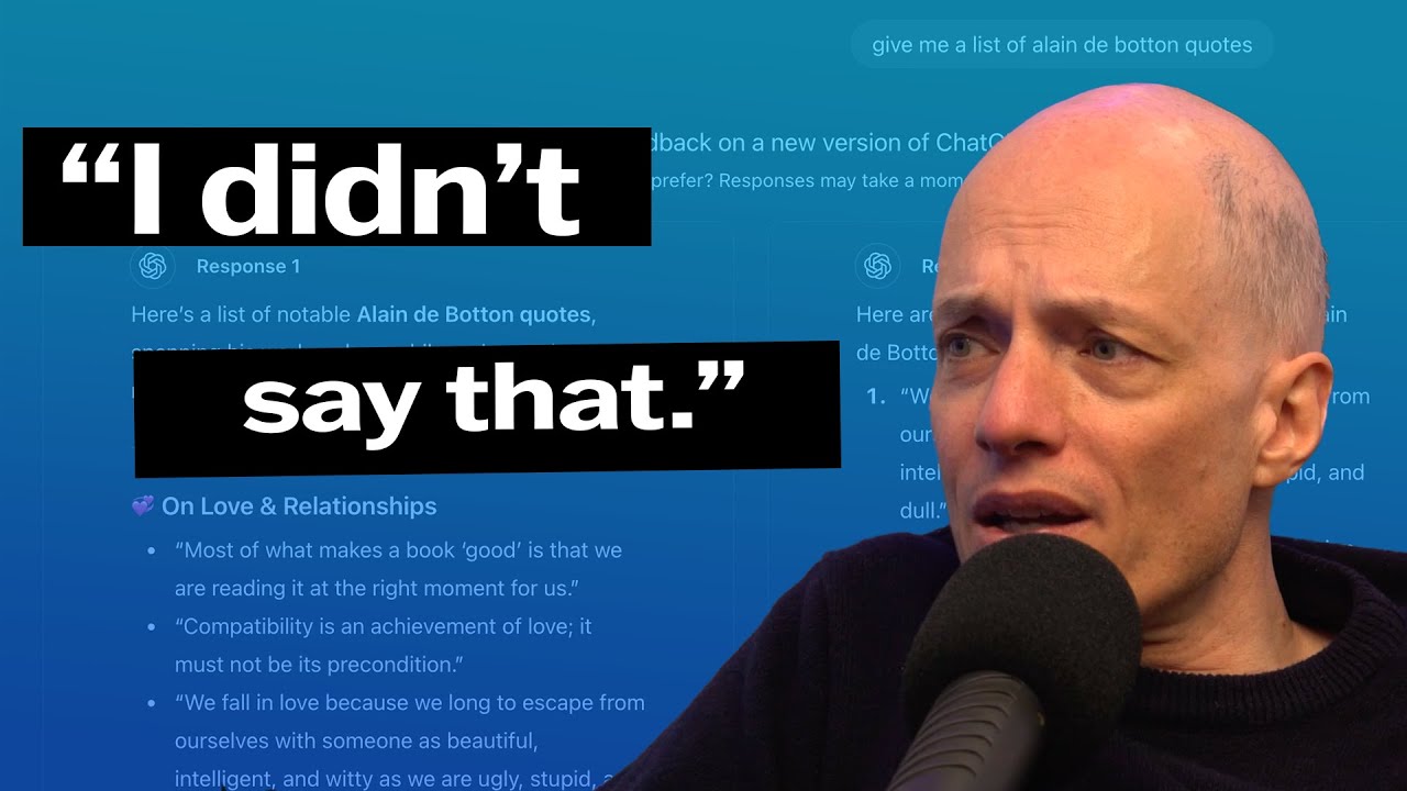 Neal Brennan Reads Alain de Botton's Quotes From ChatGPT