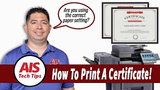 How To Print A Certificate!