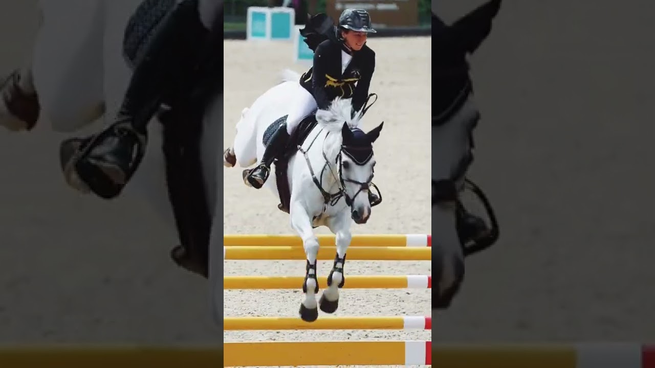 Bat woman riding a horse! 🦇