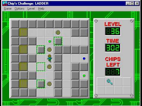 Chip's Challenge 1 level 36 solution - 232 seconds