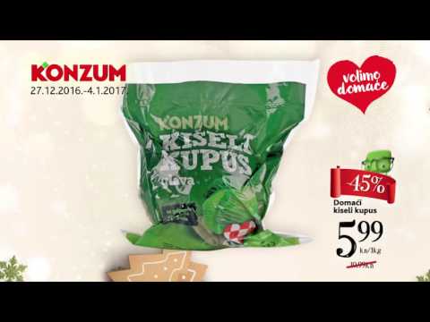 Konzum akcija katalog, 27.12.2016. - 4.1.2017. - Domaći kiseli kupus 5,99 kn