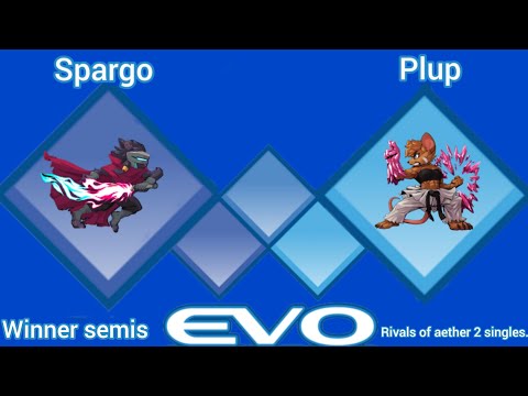 Rivals of Aether 2 Plup (Olympia) VS Spargo (Clairen)  winner Semi finals EVO.