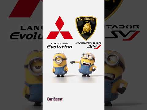 Lamborghini Aventador SVJ vs Mitsubishi Lancer evo#tiktok #asmr #car #money #lamborghini #status