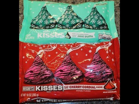 Dark Chocolate Mint Truffle & Cherry Cordial Creme Hershey's Kisses Review
