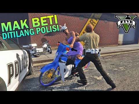 MAK BETI NGAMUK DITILANG POLISI - GTA 5 YOUTUBER KOCAK PARODY