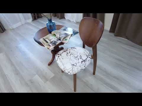 Обеденный стул Diamante, мягкое сидение бук, 42х42х85, коричневый/ткань Крекс Милк арт.14124 в Тюмени - видео 11