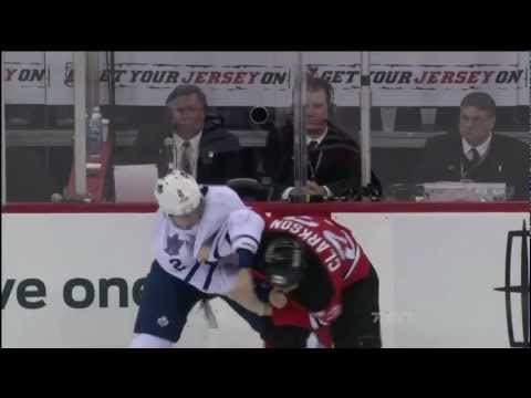 Luke Schenn vs David Clarkson - Nov 2nd 2011 (HD)
