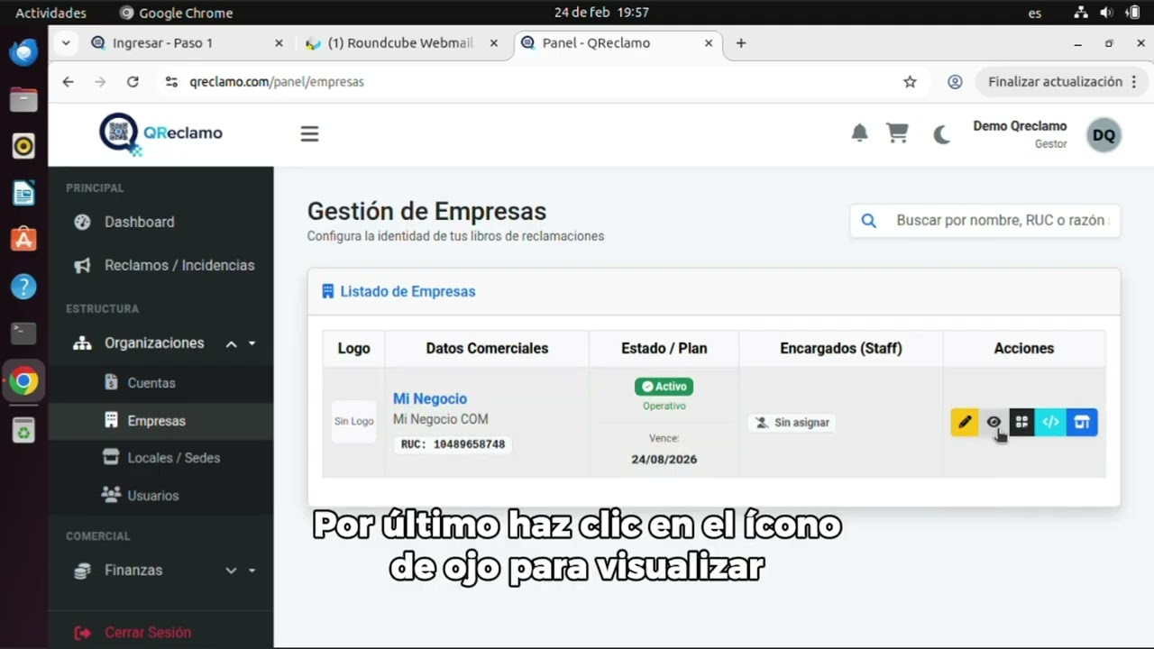 Configuracióin de tu cuenta 