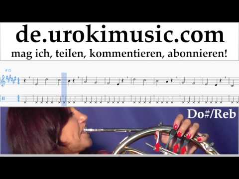 Waldhorn Lernen David Guetta, Justin Bieber - 2U Tabulatur Teil#1 Übungen um-i995
