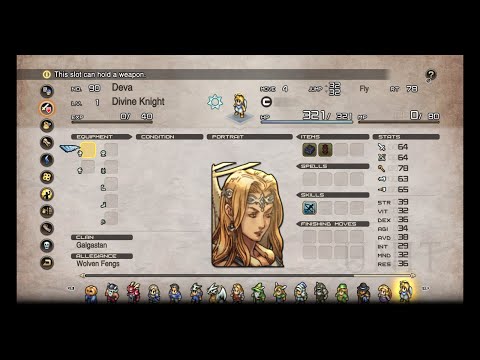 Tactics Ogre Reborn CODA Making Lv1 divine knight recordings