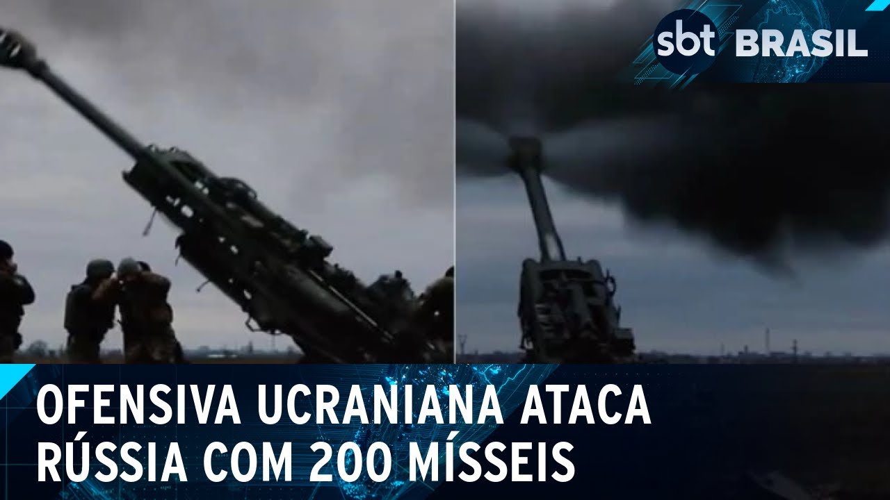 Ucrânia lança ataque com mais de 200 mísseis e drones contra Rússia | SBT Brasil (14/01/25)