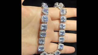 Chaine Pavé Drippy 10mm Or Blanc