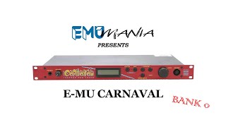 Video thumbnail for E-MU CARNAVAL - BANK 0 PRESET DEMO by EMU Mania