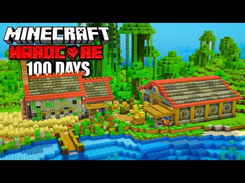 Surviving 100 Days On A Lake Minecraft