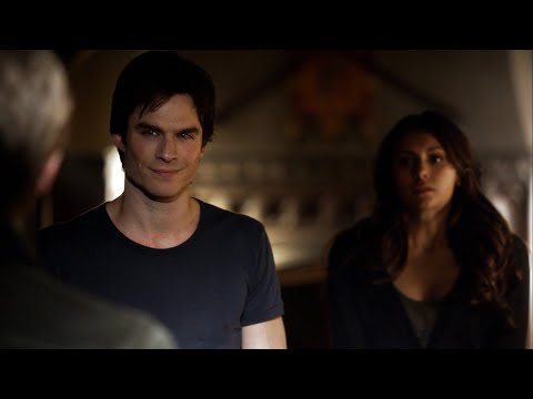 TVD 5x18 - Luke arrives at Damon's house to talk about Elena and Stefan's visions | Delena Scenes HD
