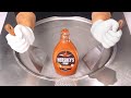 ASMR Hersheys Caramel Ice Cream Rolls How To Make Rolled Fried Ice Cream Out Of Caramel Sauce