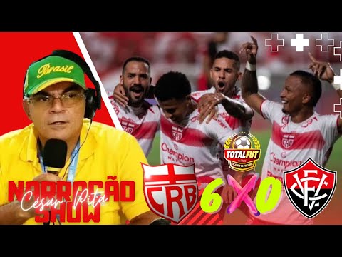 Gols e melhores momentos de CRB 6x0 Vitória, Narração César Pita