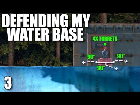 Defending my Solo Water Base from the Iceberg Group in Rust...