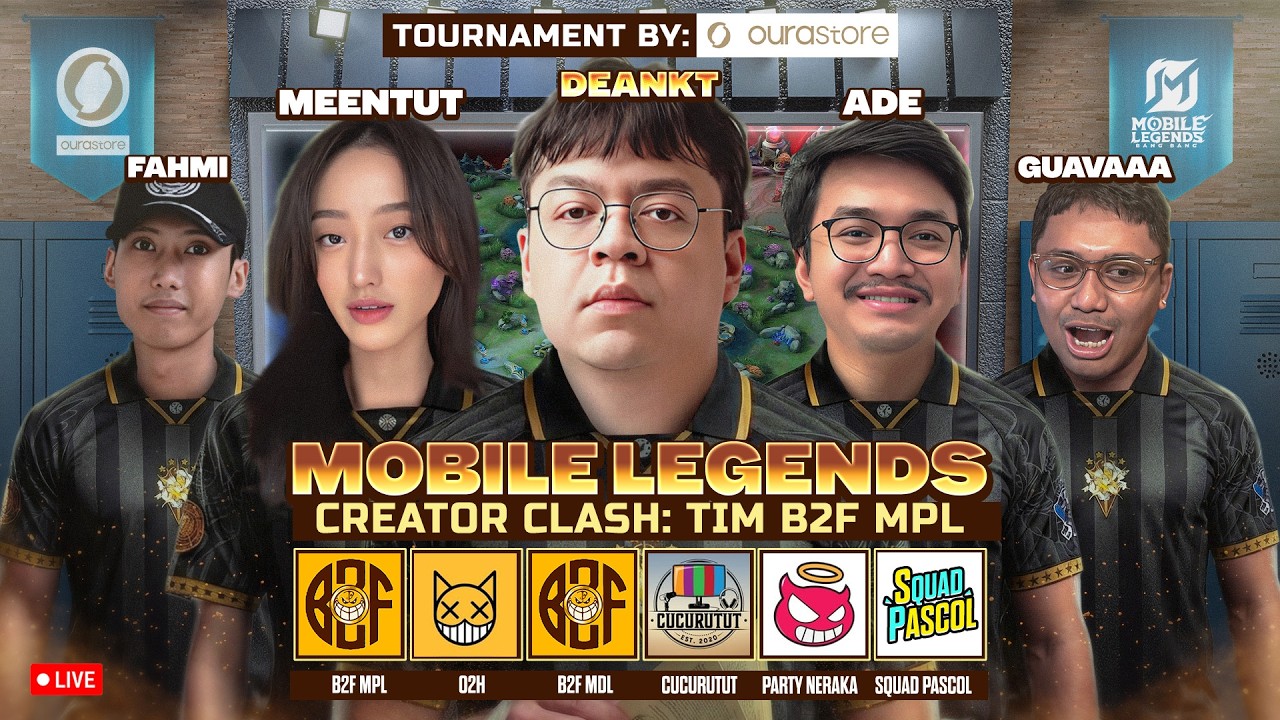 ⚔️ STREAMER CLASH BY OURASTORE MOBILE LEGENDS ⚔️ 2 B2F ⚔️ PASCOL TEAM ⚔️ O2H ⚔️ PRK ⚔️ CU2RUTUT