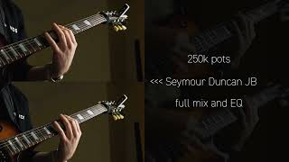 Video thumbnail for Seymour Duncan JB vs Bare Knuckle Rebel Yell pickup comparison by spatnaspolecnost