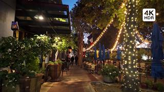 🇺🇸 Menlo Park at Night Walking Tour · 4K HDR
