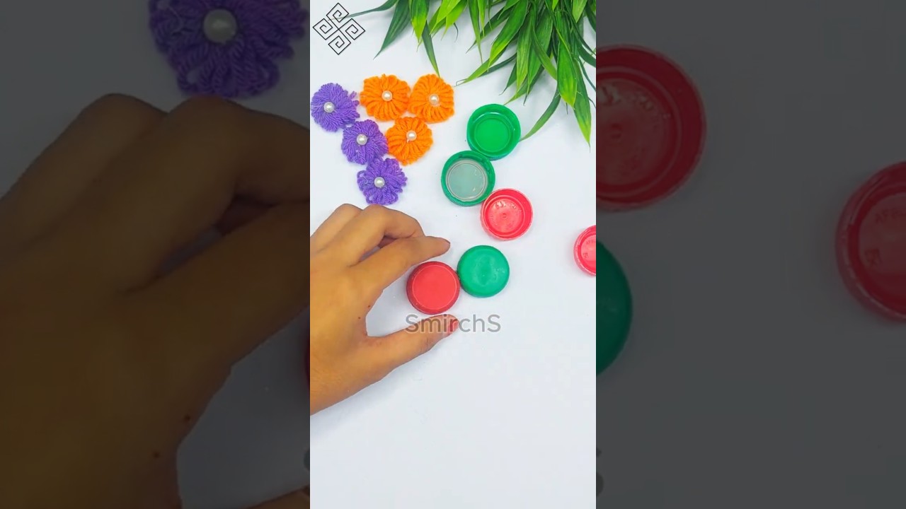 Beautiful Christmas Wreath Making With Plastic Bottles Cap #wreath   #christmas #shorts #viral