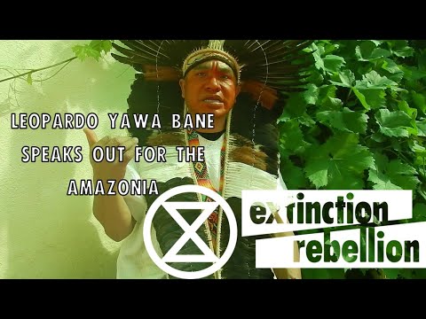 Kaxinawa Pajé Leopardo Yawa Bane delivers a message for humanity in Extinction Rebellion interview