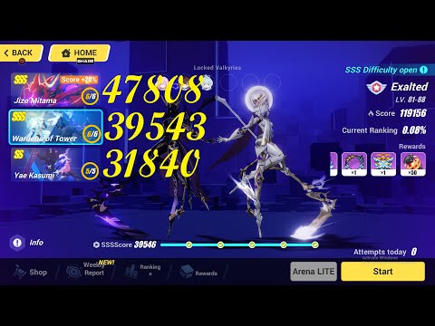 [Honkai Impact 3rd] Ex Memorial Arena Top 100: Kasumi-31840|GoT-39543|Jizo-47808