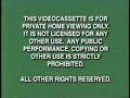 Disney FBI Warning 1998 VHS