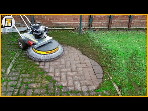 MOSS SWEEPING TO THE CLEANEST FINISH! - Satisfying Street Sweeper & Driveway Cleaning Machines