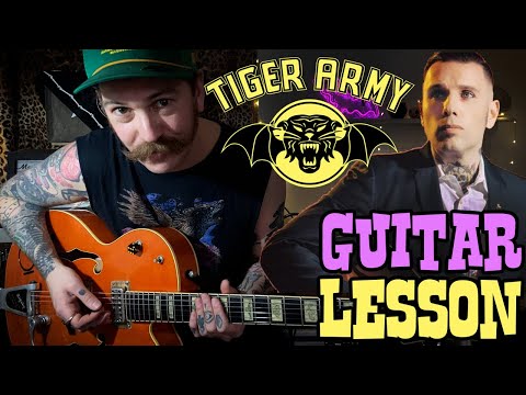 Psychobilly Guitar Lesson - Tiger Army - Cupid's Victim - Rockabilly - Punk Chords & Licks