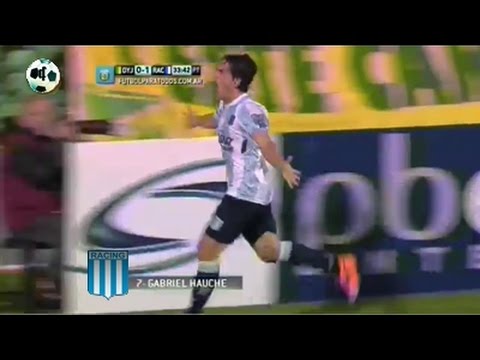 Gol Gabriel Hauche - Defensa y Justicia 0 Vs Racing Club 1 - Primera División 2014