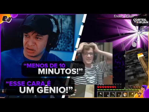 ARUAN REACTS TO THE WORLD RECORD BY COMPLETING MINECRAFT (SPEEDRUN) (ZYLENOX) - Cortes do Aruan