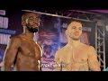 TERENCE CRAWFORD SMILES AFTER FACE OFF W/MEAN MACHINE | FULL WEIGH IN VIDEO-CRAWFORD VS MEAN MACHINE