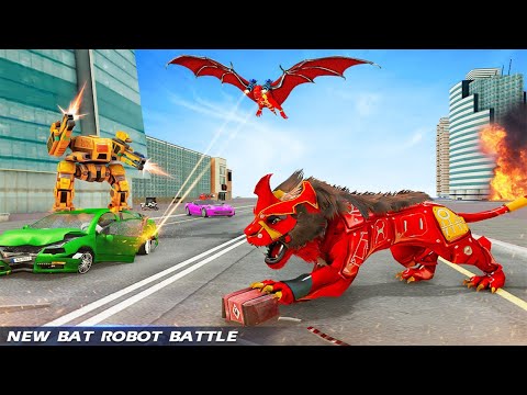 Flying Bat - Lion Robot Car Game 2021 Robot Games video | Robot 2021 gameplay | 3D robot gameplay