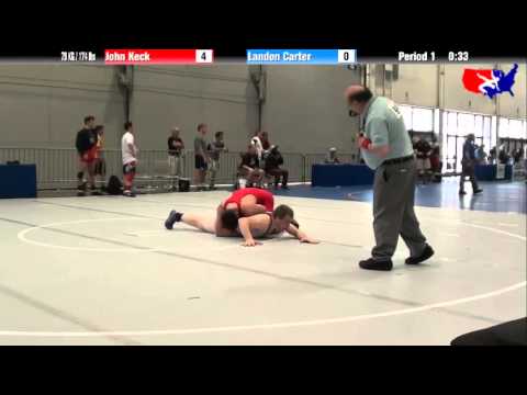 John Keck vs. Landon Carter at 2013 Junior Nationals - FILA - FS