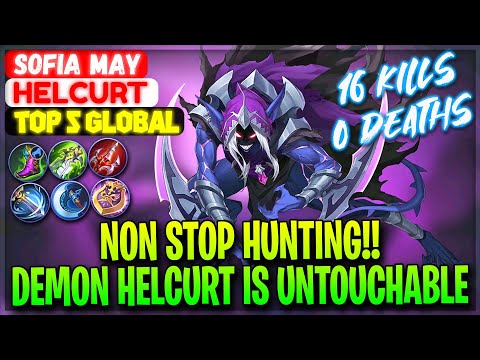 Non Stop Hunting!! Demon Helcurt Is Untouchable - Top 5 Global Helcurt Sofia May - Mobile Legends