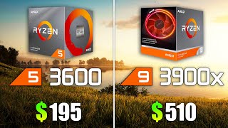 Video thumbnail for Ryzen 5 3600 vs Ryzen 9 3900x in 1080p and 4K by Testing Games