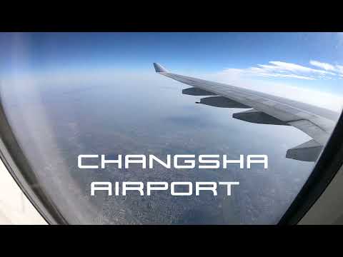 Aterrissando no aeroporto de Changsha, China Vídeo 4k