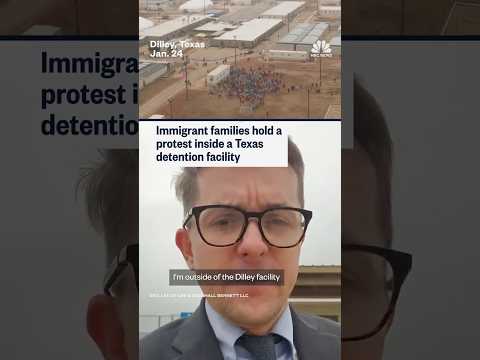 Families hold protest inside Texas detention facility