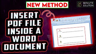 How to insert PDF file inside a Word document 2024