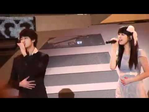 [110528][FANCAM] miss A Suzy & Kim Soo Hyun singing [MAYBE] Live @ Dream Concert.flv