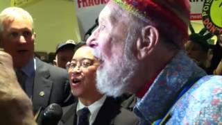 Pete Seeger sings This Land is Your Land at fracking protest