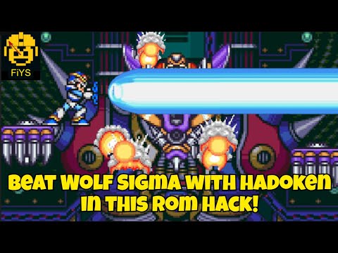Beating WOLF SIGMA with HADOKEN (ROM Hack "Mega Man X: Complete Edition")