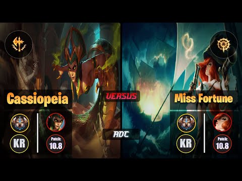 Challenger CASSIOPEIA [Conqueror] (ADC) VS  MISS FORTUNE - Challenger KR Patch 10.8