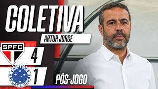 AO VIVO: COLETIVA ARTUR JORGE | SÃO PAULO 4 X 1 CRUZEIRO PELO BRASILEIRÃO