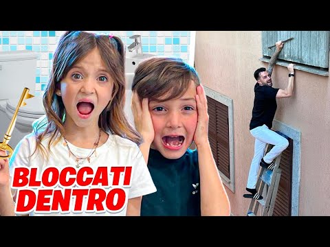 FIGLIACHIARA E FIGLIODIEGO RIMANGONO INTRAPPOLATI IN BAGNO! PAPÀANTONIO ENTRA DA FINESTRA E LI SALVA