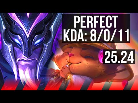 PANTHEON vs TEEMO (TOP) | 8/0/11 | EUW Master | 25.24