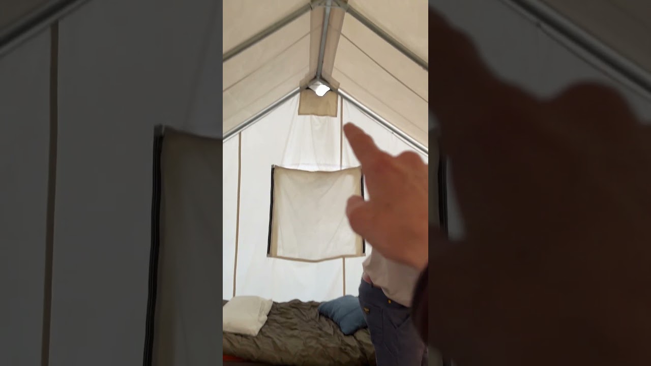 Canvas tent in  51 mph winds